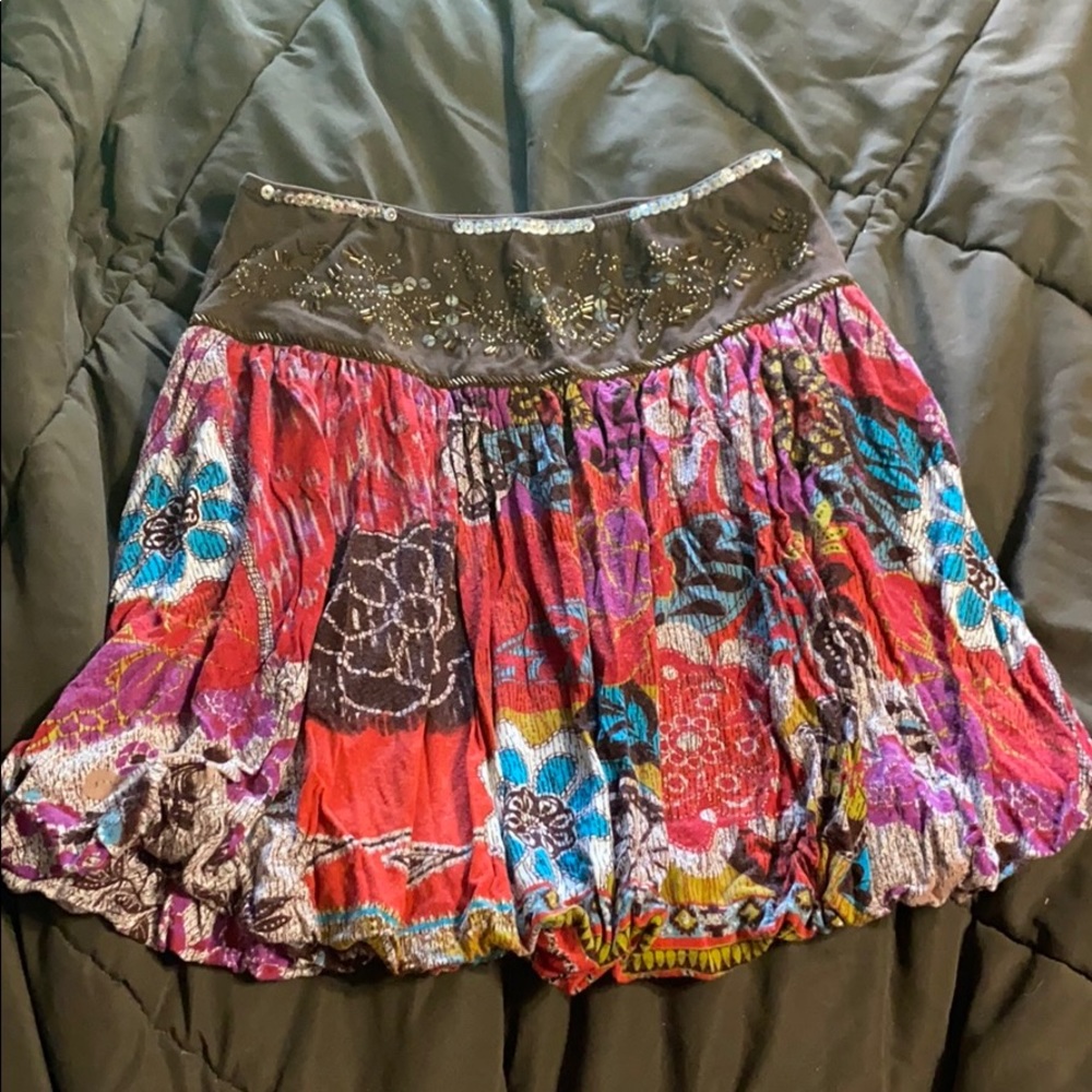 Multicolor floral bunch skirt
